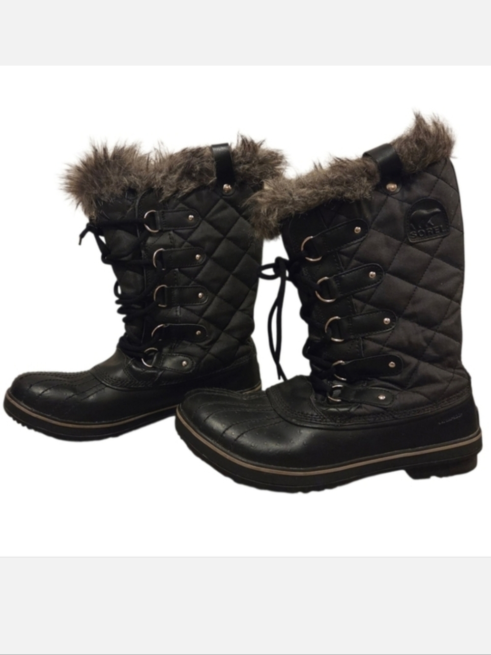 Sorel Tofino II Faux Fur Lined Waterproof Boot‎ Women's Size 12 Black LL1846-011